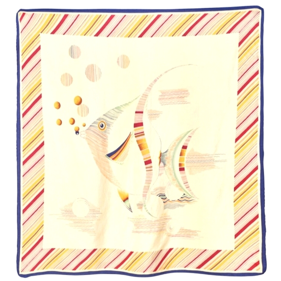 Large 35x31 100% silk scarf - Picture 1 of 5